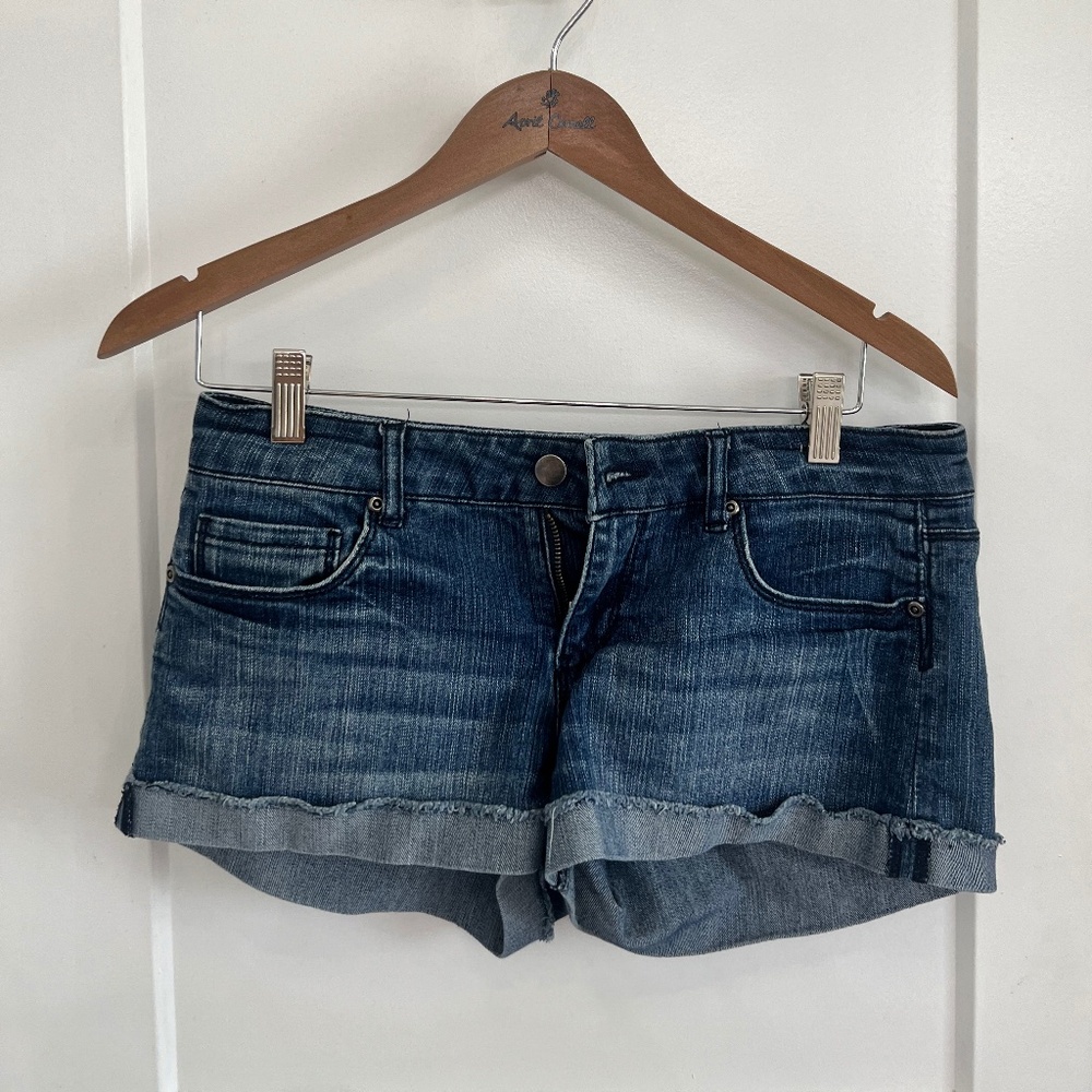 Forever 21 Denim Shorts, 27, Dark Blue